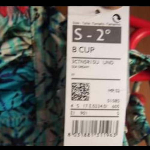 Benetton tie dye crochet swimsuit new, multicolor turquoise