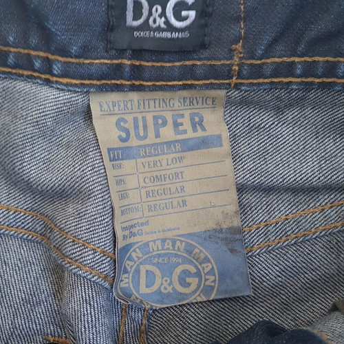 Dolce & Gabbana men's designer jeans W30 L36 very low rise regular fit like new, blue