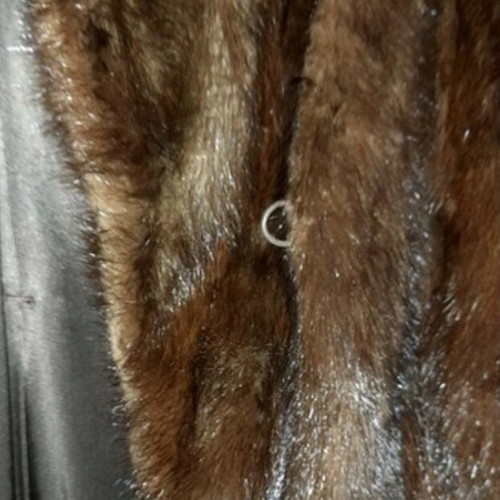 Fur coat brown handmade like new, 1960s size M