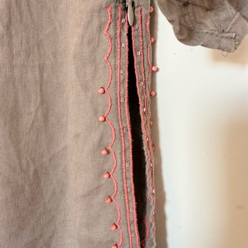 Tunic 100% linen like new, gray and beige, size S