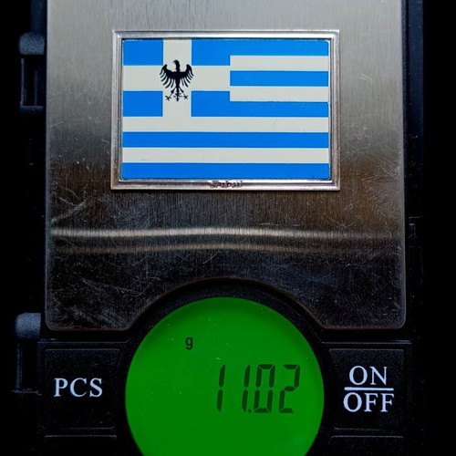 Colored silver bar 0.925 with Autonomous Republic of Pontus flag like new