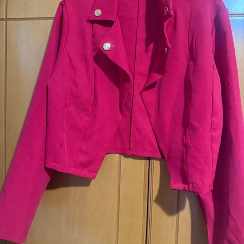 Mid-length jacket like new, red, size M