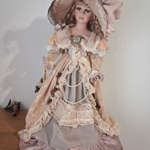 Vintage porcelain doll, 60 cm