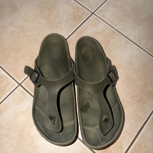 Birkenstock slippers used, size 44 long version, green