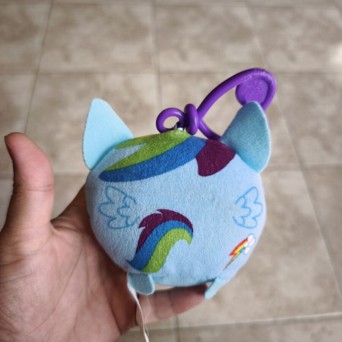 My Little Pony Rainbow Dash clip keychain plush toy used Hasbro 2017