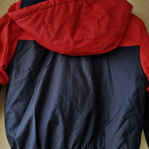 Millet children's windstopper jacket, red and dark blue, size 6Y