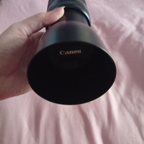 Canon 55-250mm lens with lens hood, like new