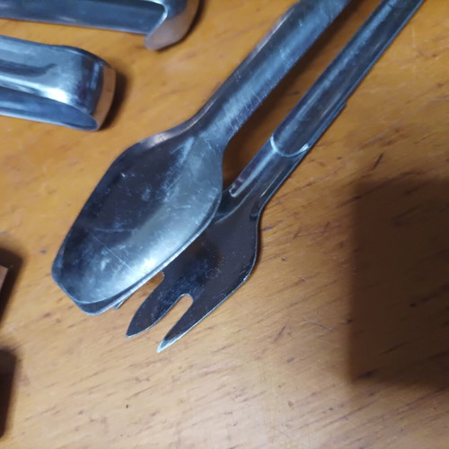 Λαβίδες φαγητού inox σετ 9 τεμαχίων σαν καινούργιο