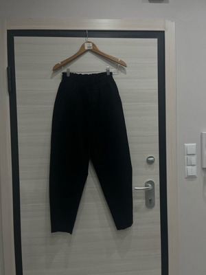 Women's pants used, high waist, black, size S