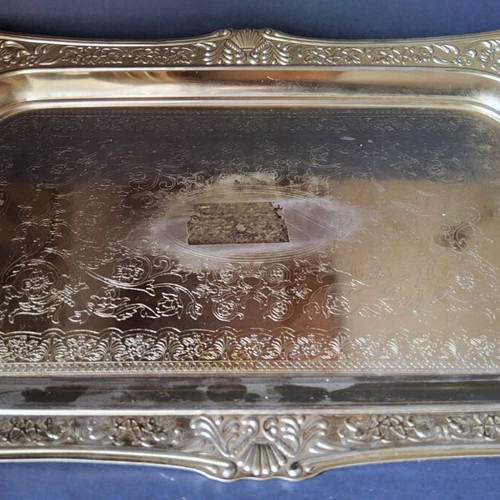 Vintage Twin Bird Japanese Serving Tray stainless steel used