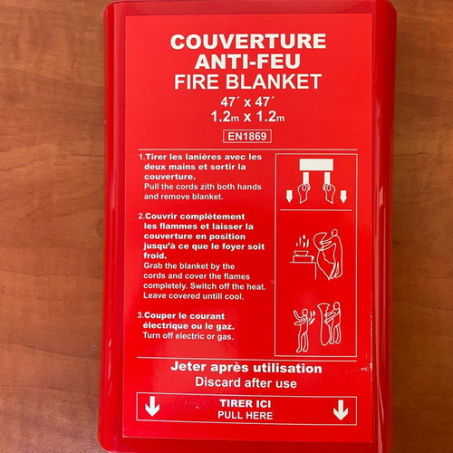 Fire blanket 1.2m x 1.2m new