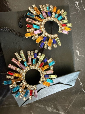 Multicolor earrings with stud new