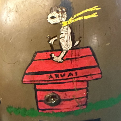 SPH-4 pilot helmet 1950s with Snoopy symbol, American military