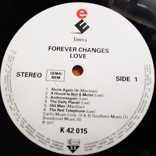 Love Forever Changes vinyl used, authentic German reissue