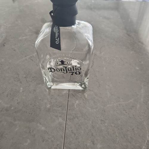 Don Julio 70 tequila bottle, collectible, empty