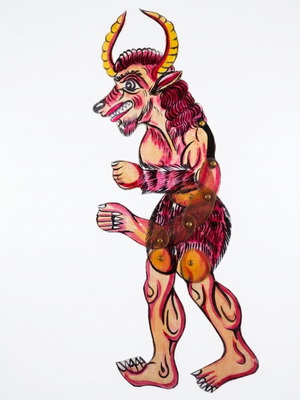 Minotaur Handmade Shadow Theater Figure 67 cm like new
