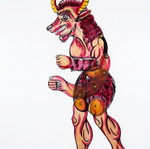 Minotaur Handmade Shadow Theater Figure 67 cm like new