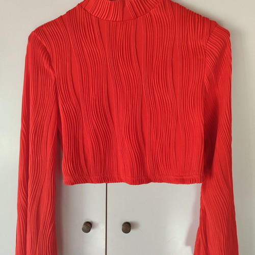 Shein red crop top like new, size M