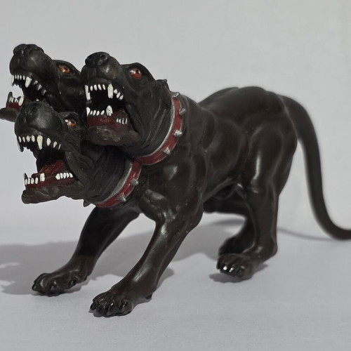 Papo Cerberus Figure used, model 38912, 14x7.5cm