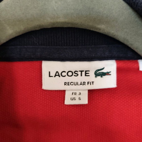 Lacoste long sleeve shirt like new, red, medium Europe small USA