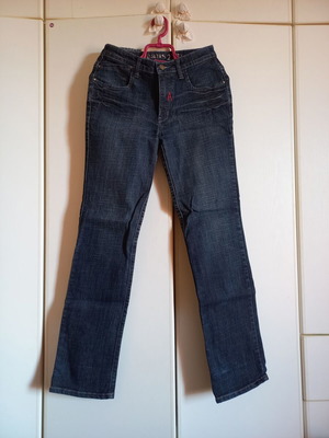 Blue straight-leg jeans size M new