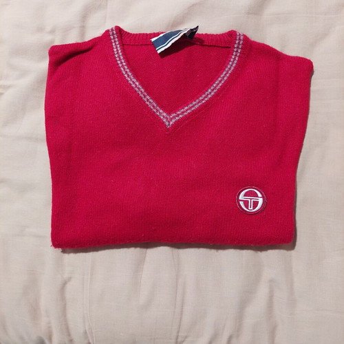 Sergio Tacchini men's pullover used, size M, red