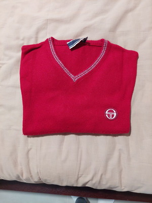 Sergio Tacchini men's pullover used, size M, red