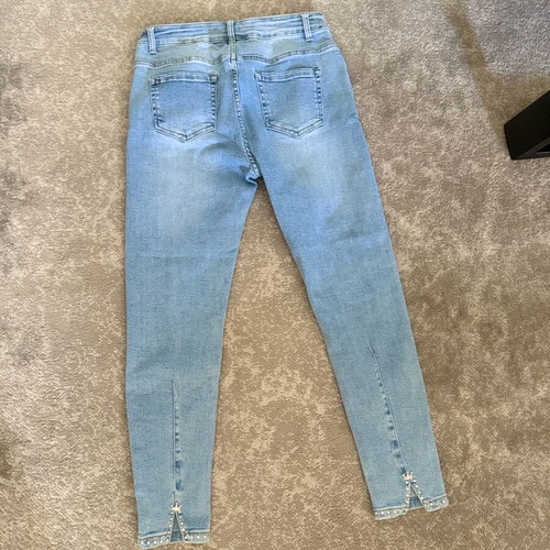 Celestino jeans large with rhinestones like new, blue