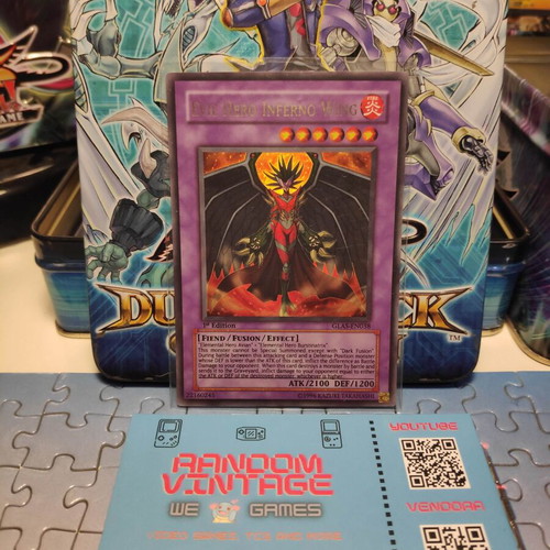 Evil Hero Inferno Wing GLAS-EN038 1st Edition used Yu-Gi-Oh! card