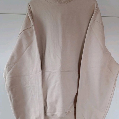 Unisex beige hoodie sweatshirt, loose fit M–XL
