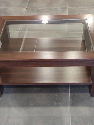 Coffee table used 90 cm length dark brown color