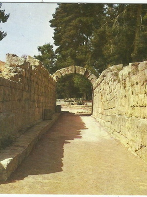 Postcard 1979 Ancient Olympia - Baths of Zanes and the Crypt