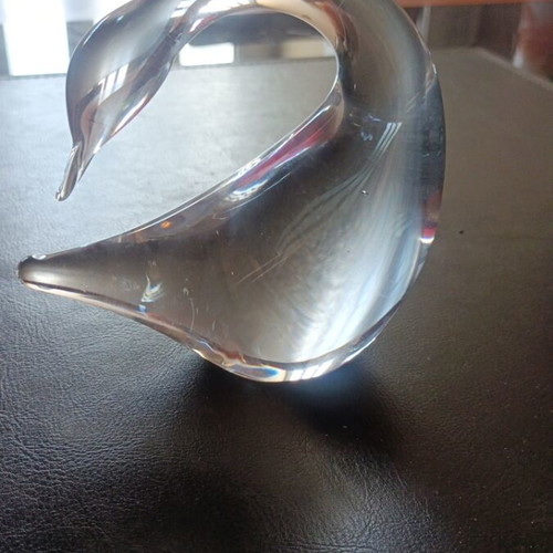 Vintage Marcolin Sweden Crystal Swan figurine like new