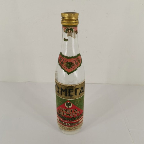 Glass vermouth bottle Omega used