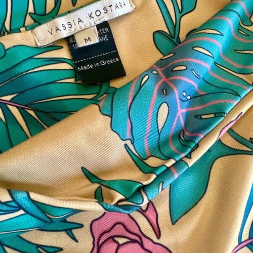 Vassia Kostara high-waisted bikini like new with tropical floral print