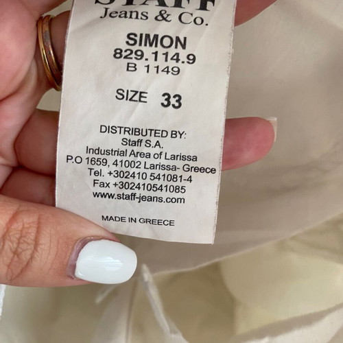 Staff Jeans & Co. Simon white jeans size 33 like new