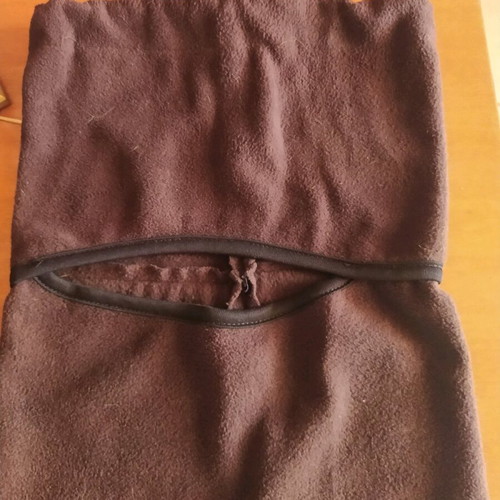 Fleece balaclava with cord new, full face, khaki