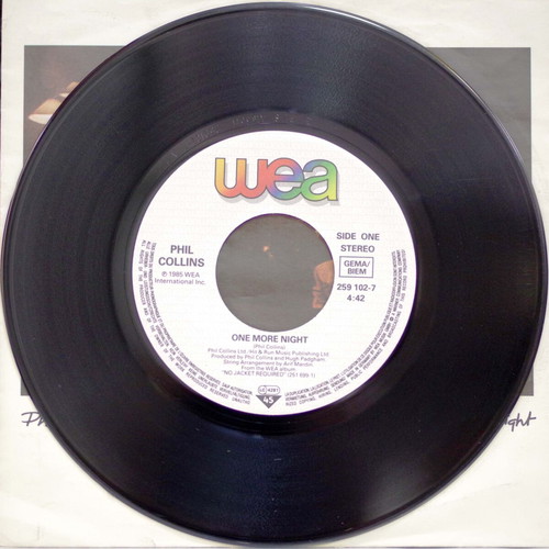 Phil Collins One More Night & I Like The Way 7'' vinyl used, pop