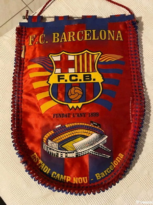 λάβαρο μεγαλο γνήσιο barselona μεγαλο 30×40 του 1997