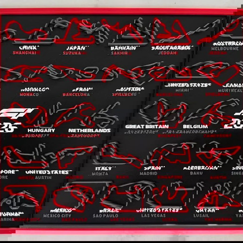 Λίστα Αγώνων 2026 Formula 1 Επιτοίχιο Ημερολόγιο Made-to-Order