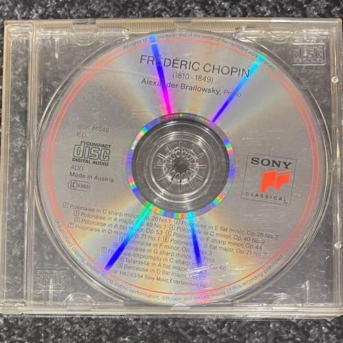 Frédéric Chopin Polonaises CD used, performed by Alexander Brailowsky