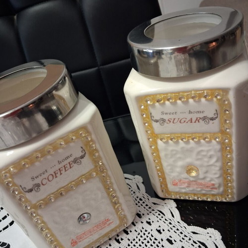Set of 2 jars for coffee and sugar