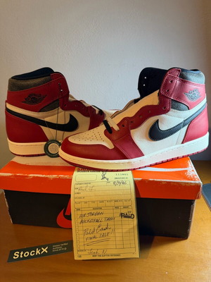Nike Jordan 1 High OG Lost & Found αφόρετα νούμερο 46 μαύρο και κόκκινο