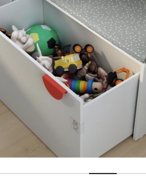 IKEA SMÅSTAD πάγκος αποθήκευσης παιχνιδιών σαν καινούργιο, ροζ και λευκός