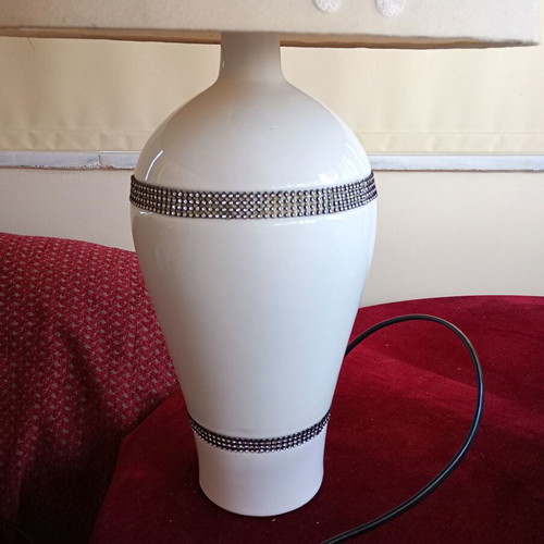 Porcelain table lamp like new, 68 cm height
