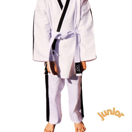 Legendary Karate Set with White Jacket and Black Stripe
