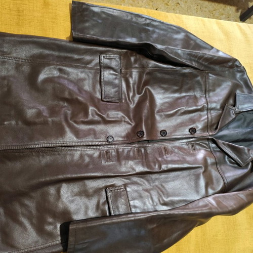 Leather coat Italian XL like new