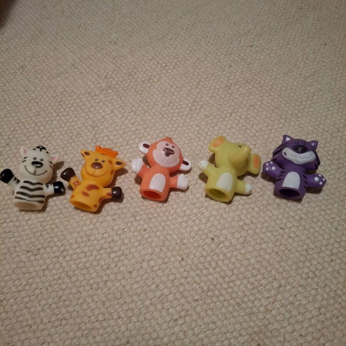 Bath toy finger puppets used for endless fun