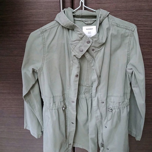 Old Navy khaki jacket used, size XS, green