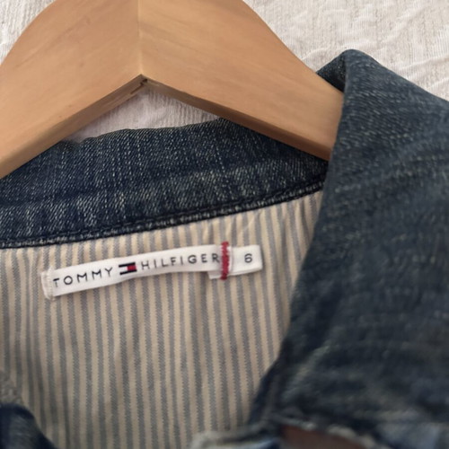 Tommy Hilfiger denim jacket like new, small size, belted waist